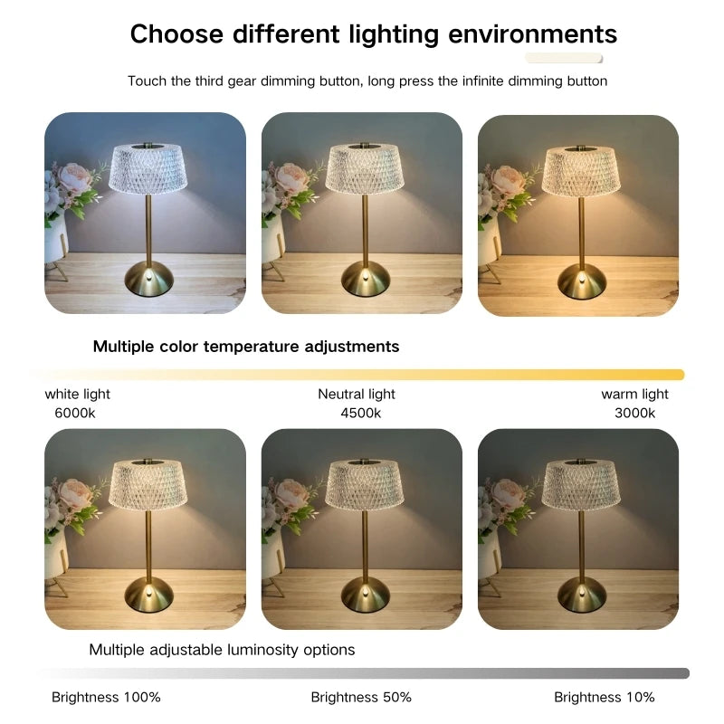 Lunelle Crystal Touch Lamp