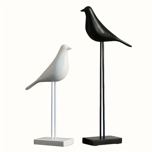 Nordic Resin Bird Sculpture