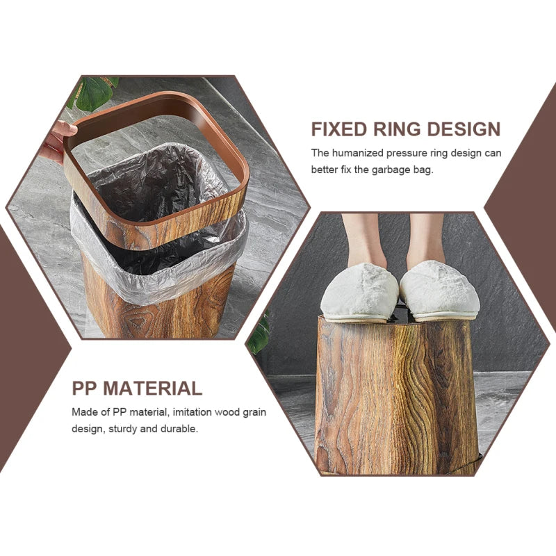 Nordelle Woodgrain Waste Bin